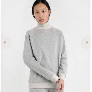 Baserange Organic Cotton Doha Sweatshirt Heather Grey Medium Made in Portugal